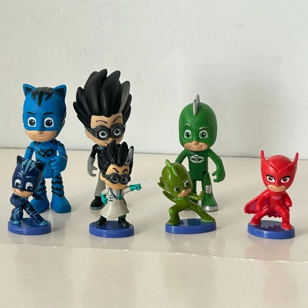 Lot of 7 PJ Masks Figures Gekko Owlette Catboy Romeo Figures Cake‎ Toppers Toys